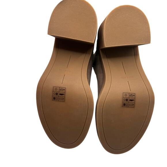 Dolce Vita Caster Tan Suede 7M Gage Leather Ankle Boots Bootie Chunky Mushroom - Picture 8 of 9